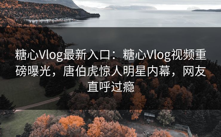 糖心Vlog最新入口：糖心Vlog视频重磅曝光，唐伯虎惊人明星内幕，网友直呼过瘾